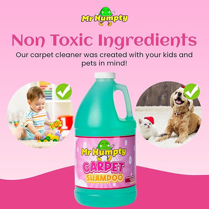Carpet Shampoo Concentrate - Powerful Carpet Cleaning Concentrate, Cleans And Refreshes Heavily Soiled Carpet, Commercial Grade, 1 Year Supply 1.89L (64oz)
