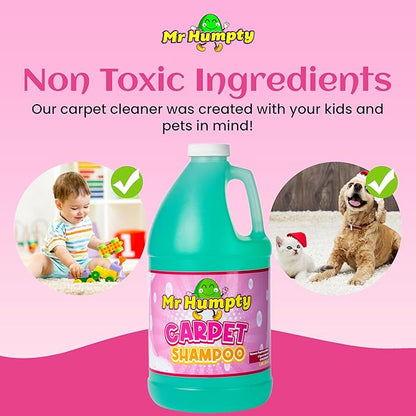 Carpet Shampoo Concentrate - Powerful Carpet Cleaning Concentrate, Cleans And Refreshes Heavily Soiled Carpet, Commercial Grade, 1 Year Supply 1.89L (64oz)