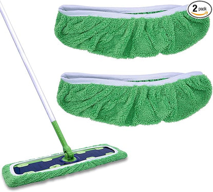 XL Mop Pads Compatible with Swiffer XL Dry Sweeping Cloths, Reusable Wet Pads Refill X-Large Size Fits for Swiffer XL Wet Pads Refills -for Surface Hardwood Floor Cleaning, 2 Pack