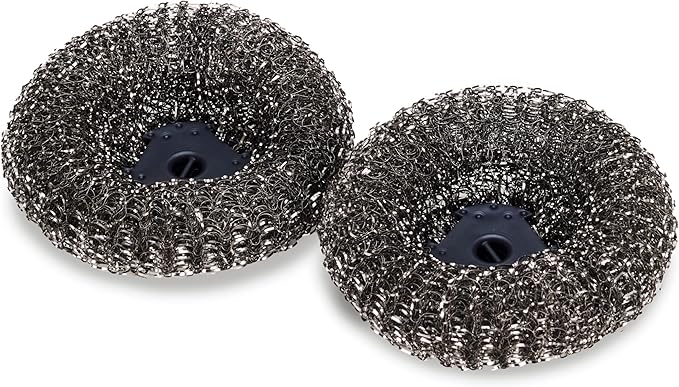 Joseph Joseph SinkTech Stainless Steel Scourer for Stubborn Stains, Replacement Heads - Pack of 2