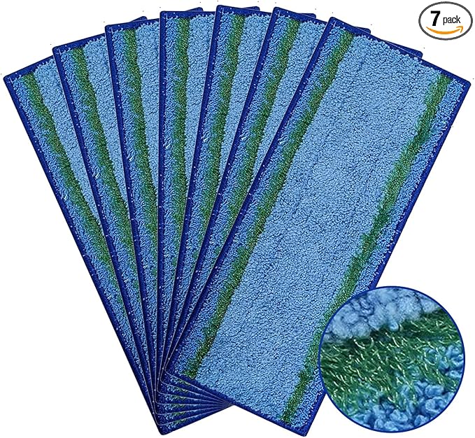 MZY LLC 7 Pack M6 Wet Mopping Pads for iRobot Braava Jet M6 (6110) (6012) (6112) (6113) Ultimate Robot Mop, Reusable & Washable Microfiber Wet Pads for iRobot Braava Mop Pad