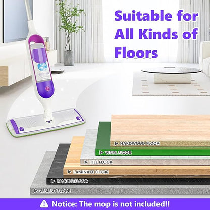 Reusable Mop Pads Compatible with Swiffer PowerMop, Microfiber Mop Pads Refills Mop Heads Replacement for Swiffer Mop Spray Mop Floor Mop, Washable Reusable Floor Mopping Refills, 5 Pack