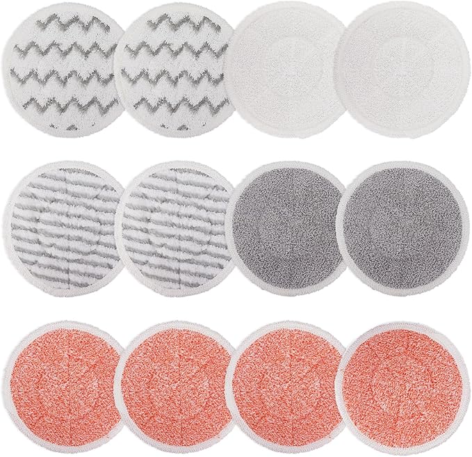 3897A Steam Mop Pads for Bissell SpinWave SmartSteam Scrubbing Steam Mop - Replacement Rotating Mop Head Fit 3897A 3712 3712W, Model No 1641112 (4+2+2+2+2