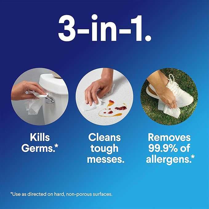 Clorox Disinfecting Wipes, Bleach Free, Household Essentials, Fresh Scent, Moisture Seal Lid, 75 Cleaning Wipes, Pack of 3 (New Packaging)