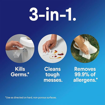 Clorox Disinfecting Wipes, Bleach Free, Household Essentials, Fresh Scent, Moisture Seal Lid, 75 Cleaning Wipes, Pack of 3 (New Packaging)