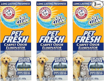 Arm & Hammer Carpet Pet Fresh Odor Eliminator 30 Oz, Pack of 3