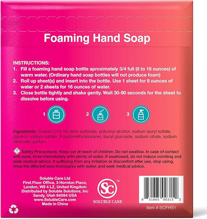 Foaming Hand Soap Dissolvable Sheets + Free 4-Sheet Bonus Pack (Sustainable, Earth-Friendly Cleaning Solution) – Coconut Scent