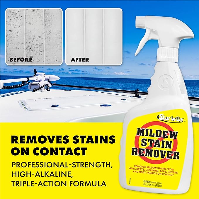 STAR BRITE Mold & Mildew Stain Remover + Cleaner – Removes Stains on Contact - 32 OZ (085632)