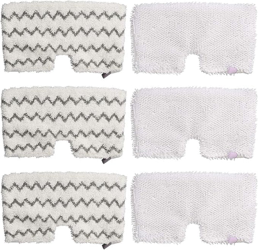Extolife 3+3 Pack Steam Mop Pads Replacement for Shark Steam Pocket Mops S3501 S3601 S3550 S3801 S3901 S3601D S3801CO S3901D S3455K S2902 SE450