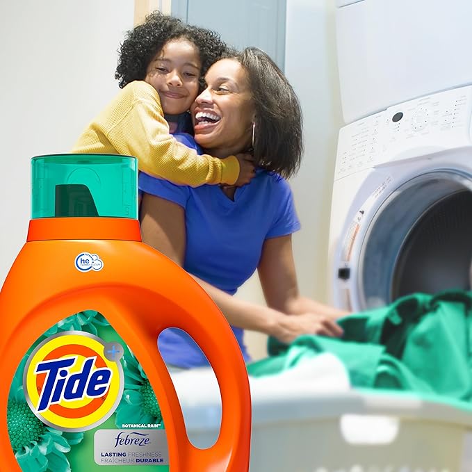 Tide Plus Febreze Freshness HE Turbo Clean Liquid Laundry Detergent, Botanical Rain Scent, 84 fl oz, 59 loads (Pack of 3)