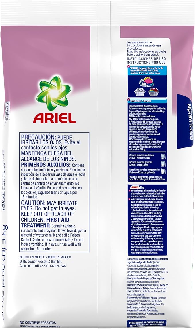 Ariel, with a Touch of Downy Freshness, Powder Laundry Detergent, 105 oz, 66 loads