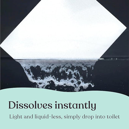 Toilet Bowl Cleaner Strips - 60 Cleans, Plastic-free, Dye-free, With Lemon Essential Oil