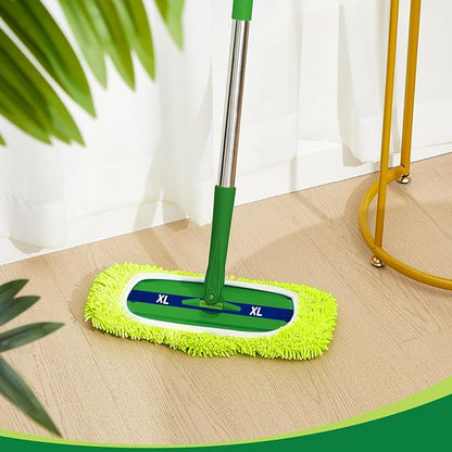 Toulite 10 Pcs Reusable Mop Refill Pads Replacement Compatible with Most XL Sweeper 17" x 5" Microfiber Mops Head Floor Cleaning Supplies (Handle is Not Included)