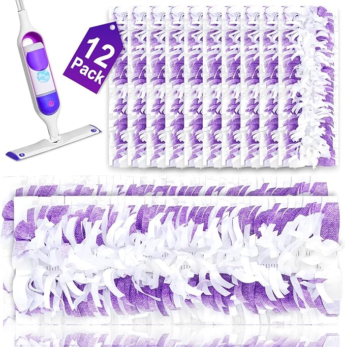 Disposable Power Mop Pads Refills Compatible with Swiffer Power Mop Pads Replacement for Swiffer Power Mop Refills Multi-Surface Power Mop Pads for Safe On All Finished Floors Cleaning,12 Pack