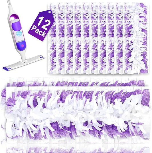 Disposable Power Mop Pads Refills Compatible with Swiffer Power Mop Pads Replacement for Swiffer Power Mop Refills Multi-Surface Power Mop Pads for Safe On All Finished Floors Cleaning,12 Pack