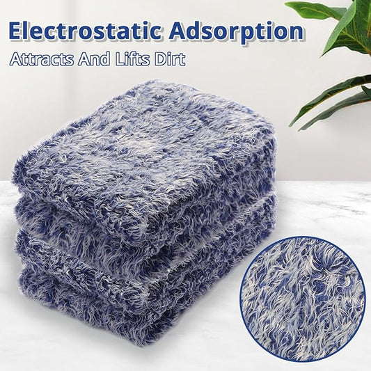 6 Pack Mop Pads Replacement Compatible with Bona Mop Washable Reusable Microfiber Cleaning Pad Hardwood Floor Cleaner Multi-Surface Cleaner Refill 3 Deep Cleaning Pad++3 Microfiber Dusting Pad System