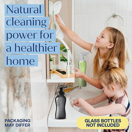 Bathroom Cleaning Spray Refill Tablets - All-Purpose Cleaner Spray Tablets - Natural Cleaning Products - Plant-Based - Citrus Scent- No Harsh Chemicals - 4 tablets (bottle not included)