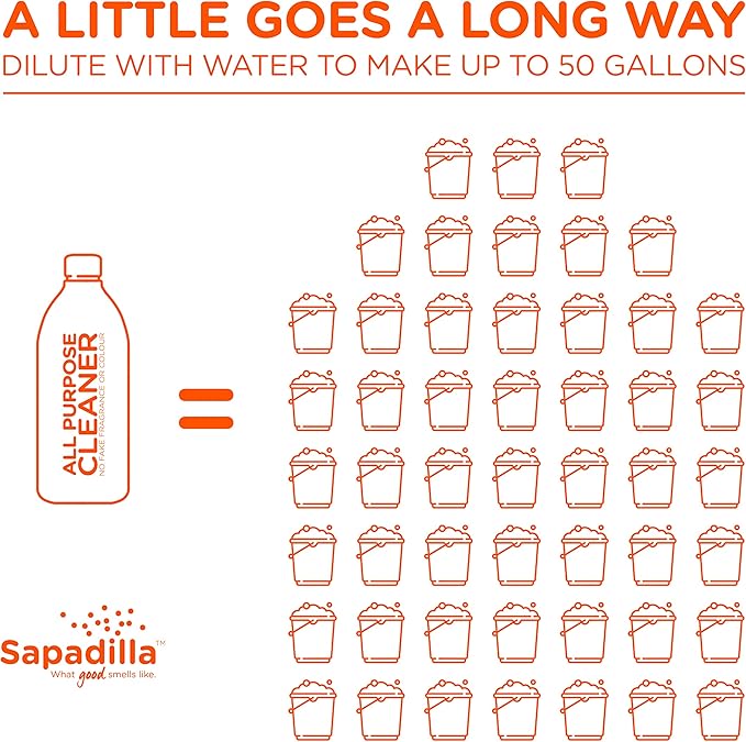 Sapadilla Grapefruit + Bergamot Biodegradable All-Purpose Cleaner Concentrate, 25 Ounce
