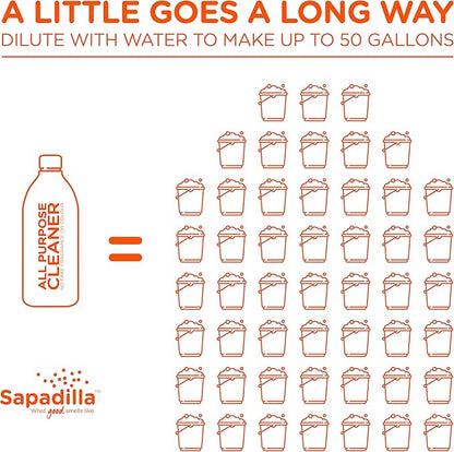 Sapadilla Grapefruit + Bergamot Biodegradable All-Purpose Cleaner Concentrate, 25 Ounce