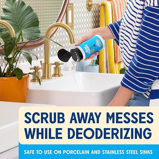 Aunt Fannie's Sink Refresher, Bright Lemon Powder Scrub and Odor Minimizer for Sinks, Drains and Garbage Disposals, 16 Ounces (Pack of 1)