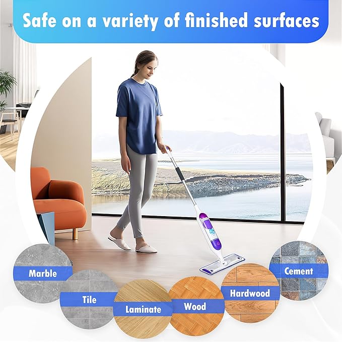 4 Pack Reusable Pads Refills for Swiffer Power Mop, Power Mop Refills for Swiffer PowerMop, Cleaning Stubborn Debris from Wooden Floors