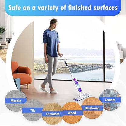 4 Pack Reusable Pads Refills for Swiffer Power Mop, Power Mop Refills for Swiffer PowerMop, Cleaning Stubborn Debris from Wooden Floors