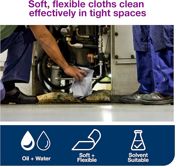Tork Industrial Cleaning Cloth Centerfeed Gray W2, 1 x 500 Cloths, 520337