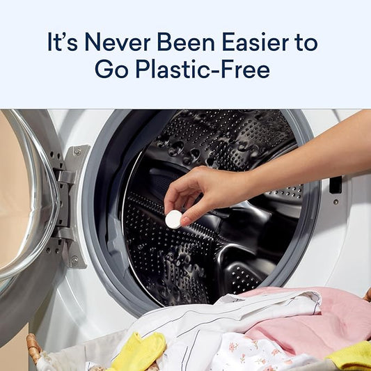 BLUELAND Laundry Essentials Kit, Spring Bloom - Plastic-Free Laundry Detergent Tablets, Oxi Booster, and Reuseable Natural Wool Dryer Balls