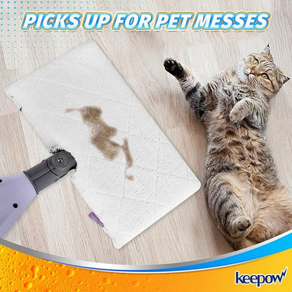 KEEPOW Steam Mop Replacement Pads for Shark Steam Pocket Mop S3500 Series S3501 S3601 S3550 S3901 SE450 S3801CO S3601D S2901 S2902, 8 Pack