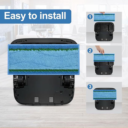 8 Pack Mop Pads for iRobot Braava Jet M6 (6110) (6012) (6112) (6113) Ultimate Robot Mop, Upgraded M6 Wet Mopping Pads, Washable Reusable Microfiber Deep Clean Mop Pads