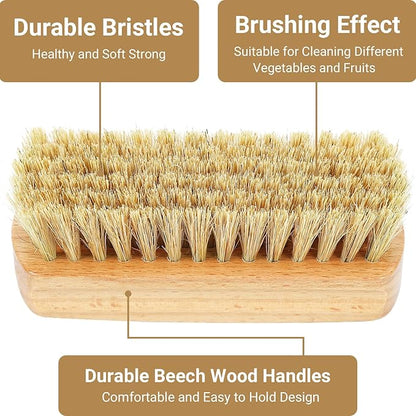 Vegetable Brush,2 Veggie Wash Brushes Potato Brush Cleaning Brush for Potato Carrot Cucumber and Fruits Vegetable Brush Scrubber for Food