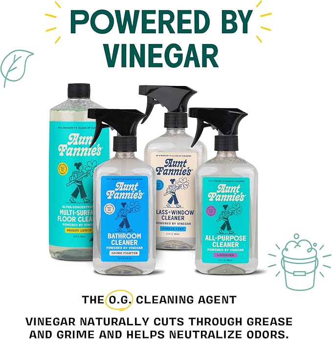 Aunt Fannie's Ultra Concentrated Floor Cleaner Vinegar Wash, Multi-Surface Floor Cleaner For Mopping, Value Size, Lavender Scent, 64 oz