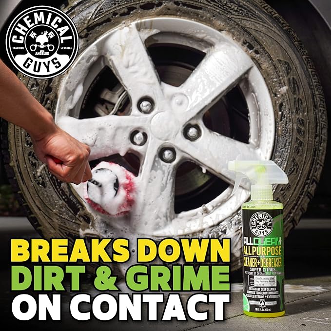 Chemical Guys CLD_101 All Clean+ Citrus-Based All Purpose Super Cleaner, Safe for Cars, Trucks, SUVs, Motorcycles, RVs & More, 128 fl oz (1 Gallon), Citrus Scent