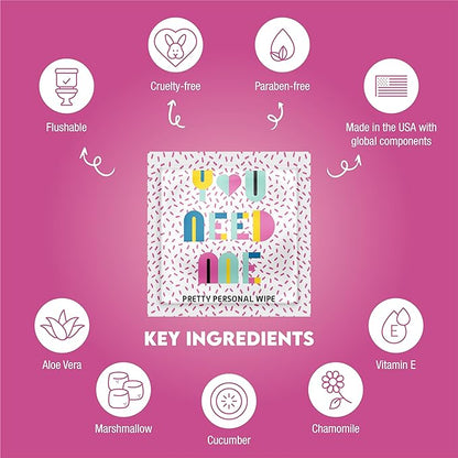 LA Fresh Feminine Wipes with Aloe Vera, Chamomile Extract, Cucumber, and Vitamin E - Pack of 200ct Wipes for Women