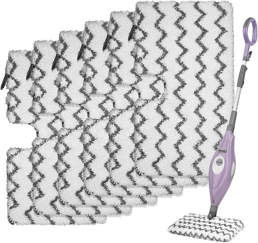 6 Pack S3501 S3601 Steam Mop Replacement Pads for Shark S3501 S3601 S3550 S3801 S3901 S3601D S3801CO S3901D S3455K S2902 SE450 Steam and Scrub Pocket Mop Steamer Pads Washable
