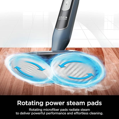 Shark Steam & Scrub Steam Mop, Scrubbing & Sanitizing, 2 Steam Modes, Rotating Pads, XL Water Tank, Swivel Steering, Designed for Hardwood, Marble, Tile, and Stone, Blue, S8000