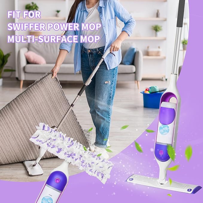 15 Count Disposable Power mop Refills for Swiffer PowerMop Multi-Surface Mop and PowerMop Wood Mop, Spray Clean Pads Replacement