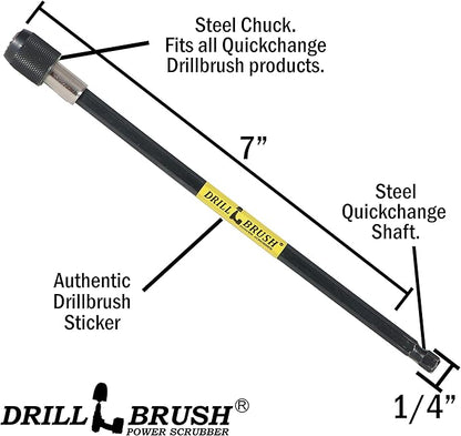 Wire Brush Alternative Nylon Drill Brush Set with Extension - BBQ Cleaner - Concrete - Graffiti Eraser - Cordless Electric Scrubber for Household Cleaning Supplies - Scrub Brushes for Cleaning Grill