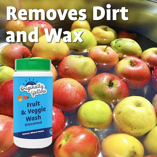 Originally Yellow All-Purpose Fruit and Veggie Wash | Plant-Based House Cleaning Supplies, 1 lb (2-Pack)