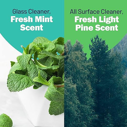 Glass Cleaner and All Surface Cleaner, Safe and Effective All Natural Cleaning Products, 14 oz Continuous Spray Cans, 2 Pack