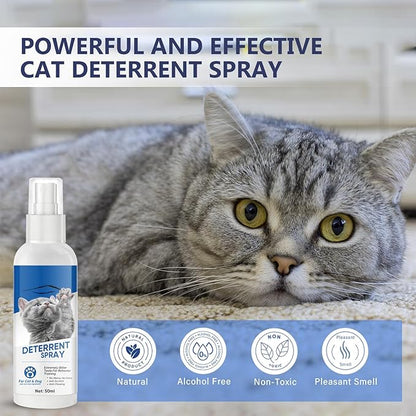 Cat Deterrent Spray,Cat Scratch Furniture Protector, Natural&Effective for Pet Behavior Training, Indoor and Outdoor Use