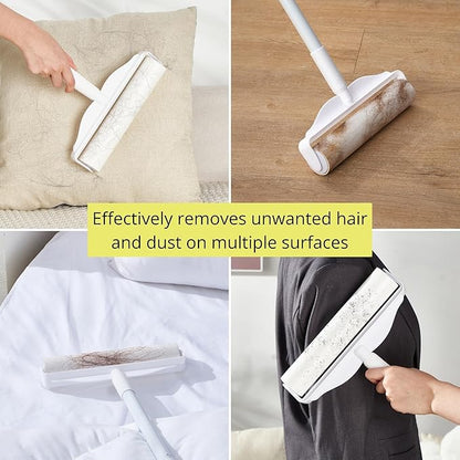 True & Tidy® True Clean Mop and Bucket System, Includes Square Spin, Dual Compartment Mop Bucket and 2 Thick Machine Washable Pads New Upgraded with Side Brush with StickyPro XL Lint Roller