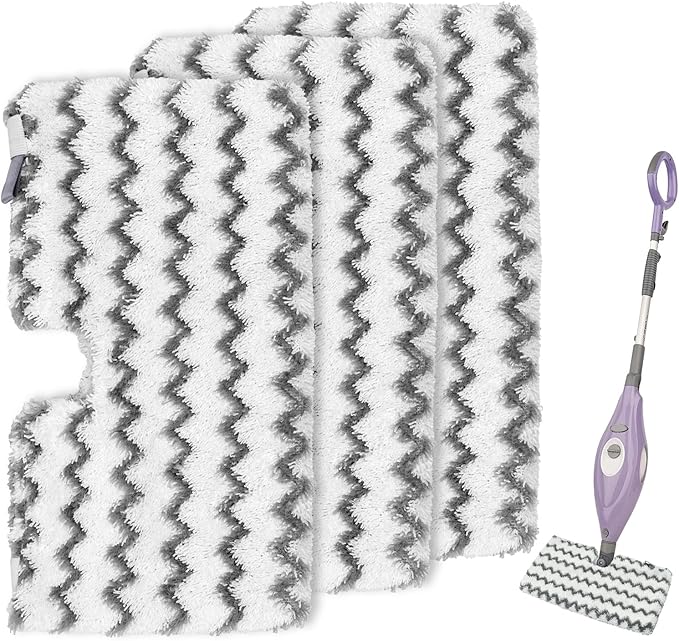 Steam Mop Replacement Pads for Shark Steam Mops S3500 Series S3501 S3601 S3550 S3901 SE450 S3801CO S3601D S2901 S2902 Shark Steam Pocket Mop, Microfiber Reusable Steam and Scrub Pads for Floor Clean