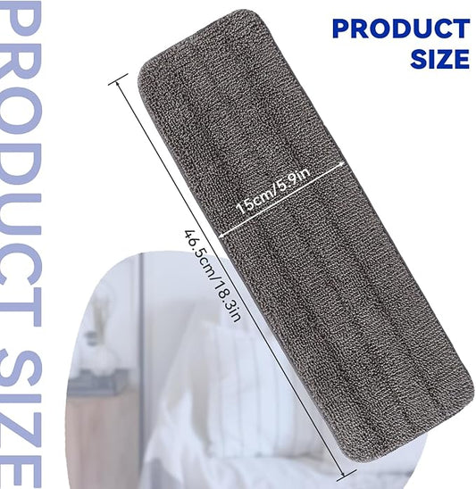 Replacement Mop Pads Fit for Rubbermaid Commercial 18" and 17" Mop - 10 Pack Wet & Dry Commercial Cleaning Reusable Refills Fit for Any Microfiber Flat System 18" and 17" (Colourful)