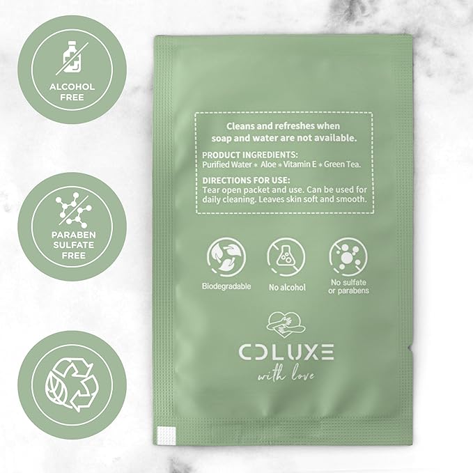 Fresh One (Body, Face, or Toliet) - Personal Cleansing | All Natural & Flushable, Sensitive Skin, Deodorizing, Hand Wipes, Moisturizing, Individually Wrapped on-the-go Singles