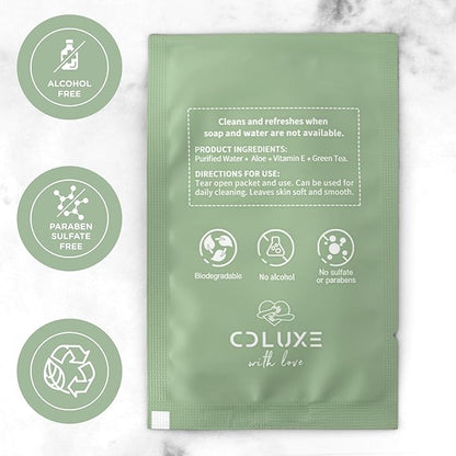 Fresh One (Body, Face, or Toliet) - Personal Cleansing | All Natural & Flushable, Sensitive Skin, Deodorizing, Hand Wipes, Moisturizing, Individually Wrapped on-the-go Singles