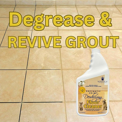 Pet Floor Cleaner – Enzyme-Powered Degreaser for Urine, Odor & Grime | Safe for Tile, Vinyl, Grout & Hardwood | Residue-Free & Pet Safe