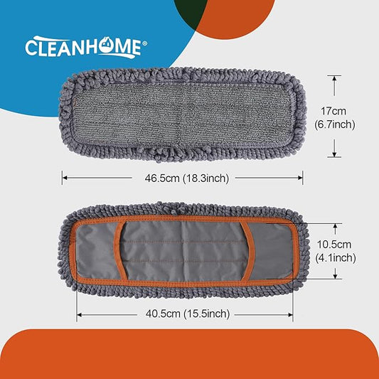 Twisted Microfiber Mop Replacement Mop Pads (Fit CLEANHOME Dust Mop : B0CYGYR9HR)