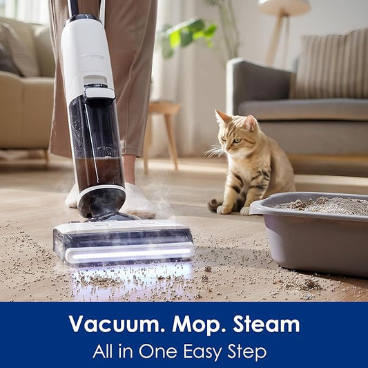 Tineco Floor One S7 Steam Cordless Wet Dry Vacuum Steam Mop All-in-One, Hard Floor Cleaner with 284F HyperSteam, Self-Cleaning, Edge Cleaning, Safe for Kids & Pets