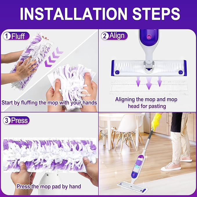 25 Pack Disposable Mopping Pads Refills for Swiffer PowerMop,Compatible with Swiffer Power Mop Refills, Multi-Surface Mop Pad Replacement for Floor Cleaning